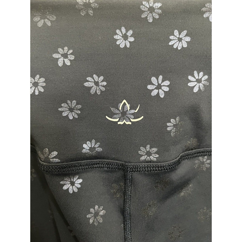 Beyond Yoga Brand Small leggings Yoga Shiny Blue Daisy High Waisted Reflective - Picture 5 of 10